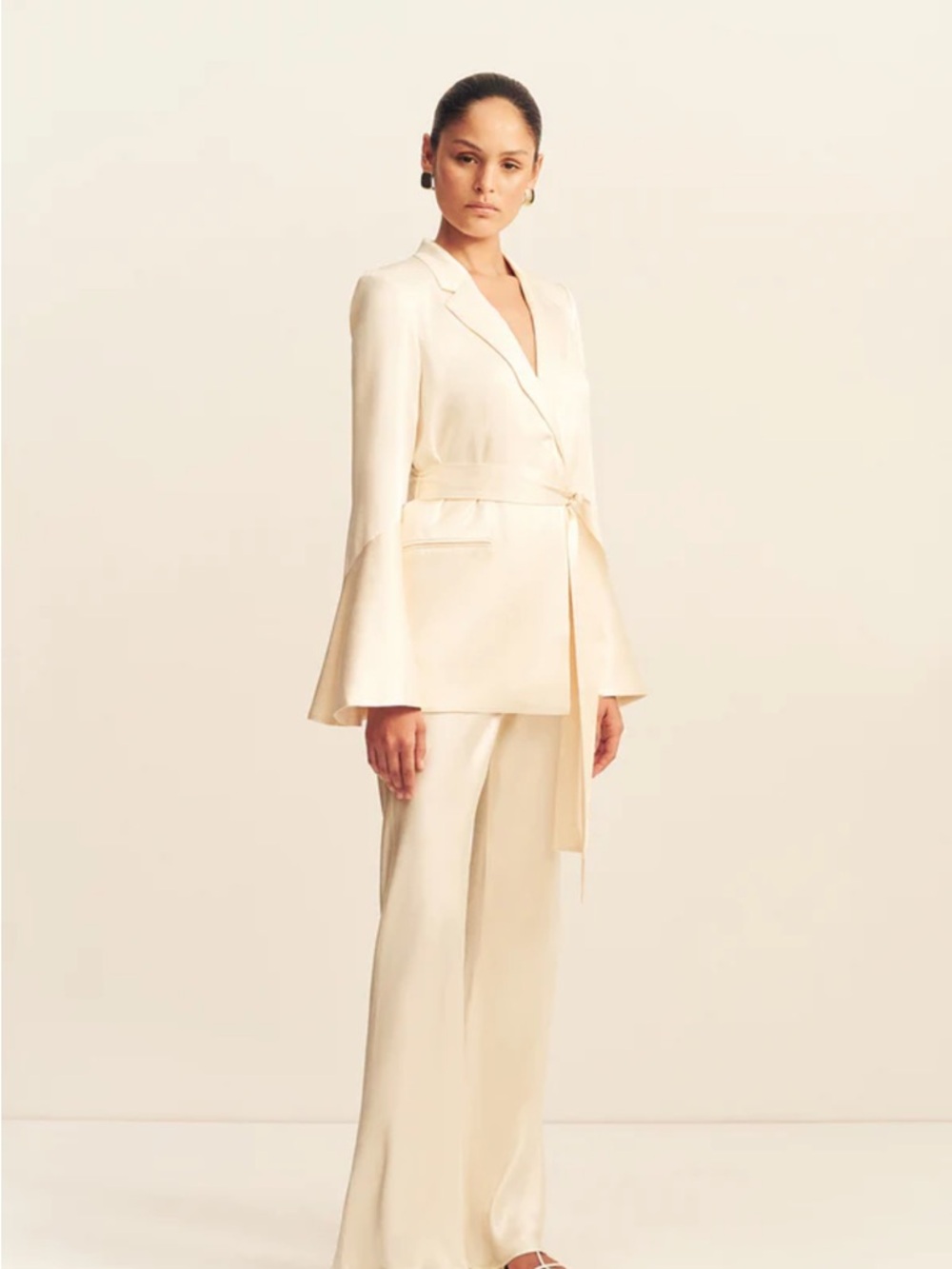 La Lune Bias Cut Pant - Cream
